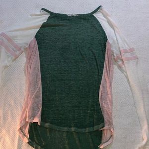 Green and pink shirt